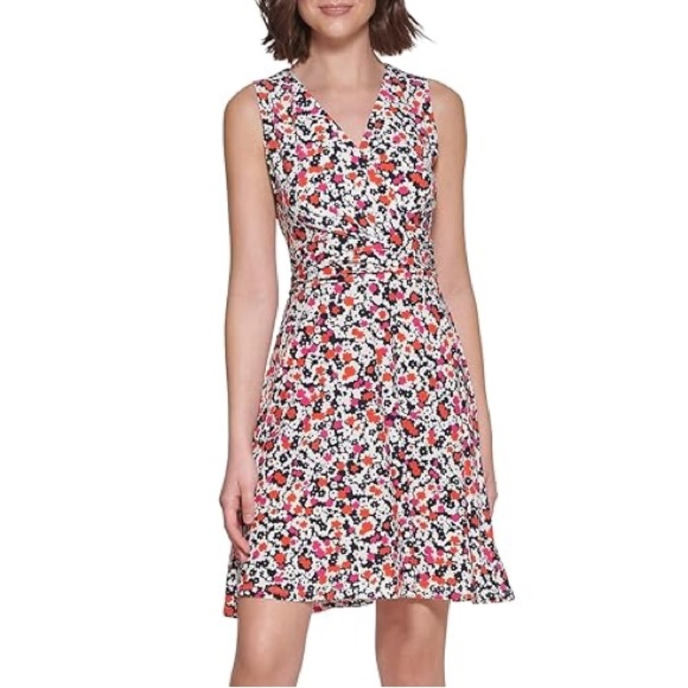 Tommy Hilfiger Floral Dress - Red, Black, White